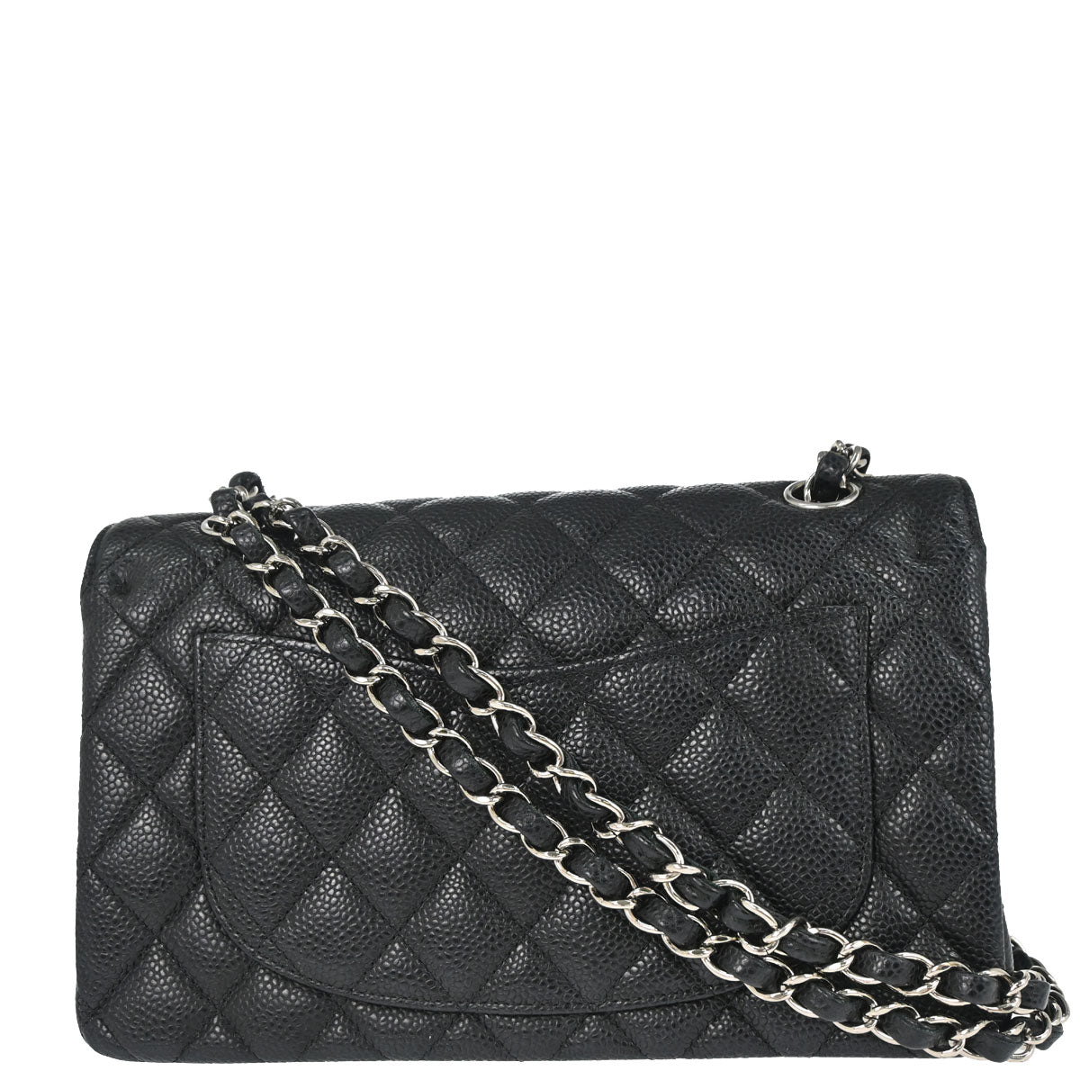 Chanel 2019 Black Caviar Skin Small Classic Double Flap Shoulder Bag