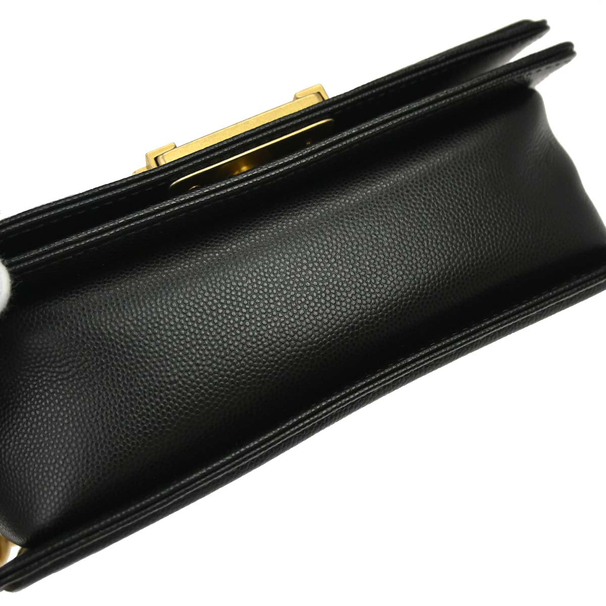 Boy Chanel 2019 Black Caviar Skin Small Chain Shoulder Bag