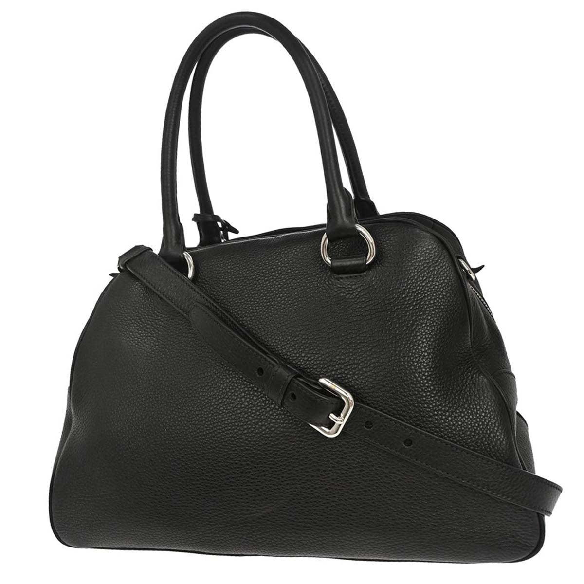Prada Black Leather 2way Shoulder Handbag