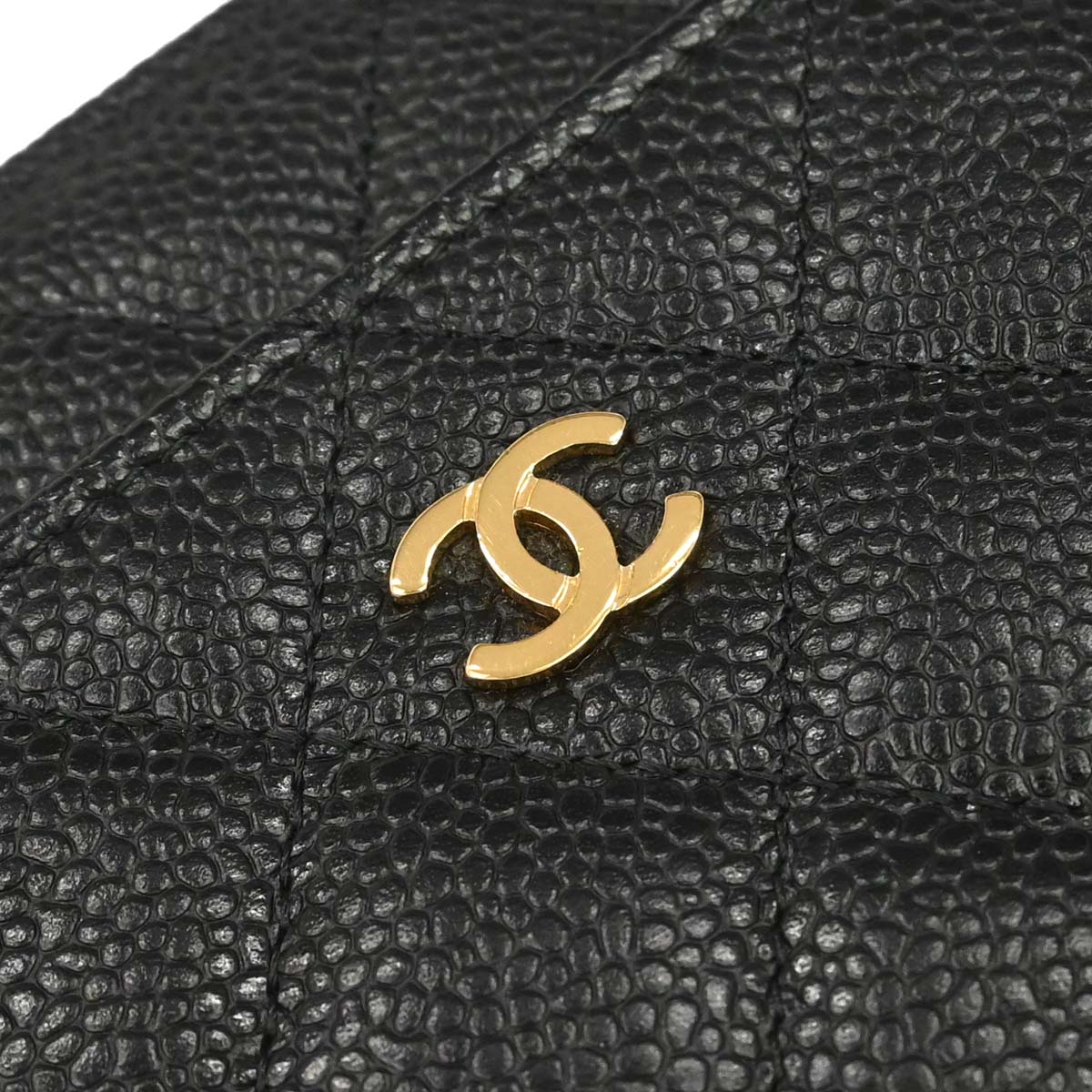 Chanel 2016-2017 Black Caviar Skin Classic WOC Wallet on Chain Shoulder Bag