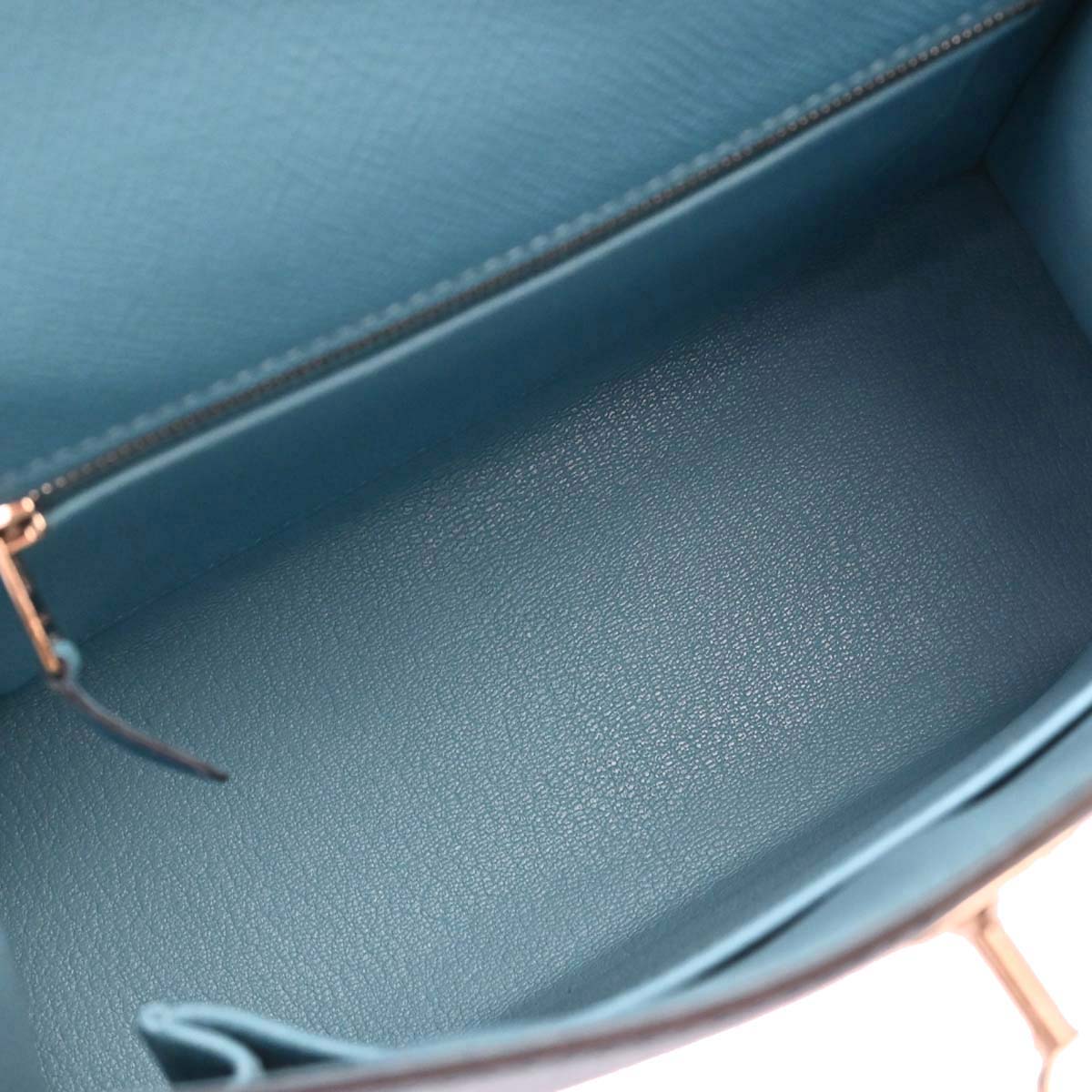 Hermes Blue De Nord Epsom Kelly 25 Sellier 2way Shoulder Handbag