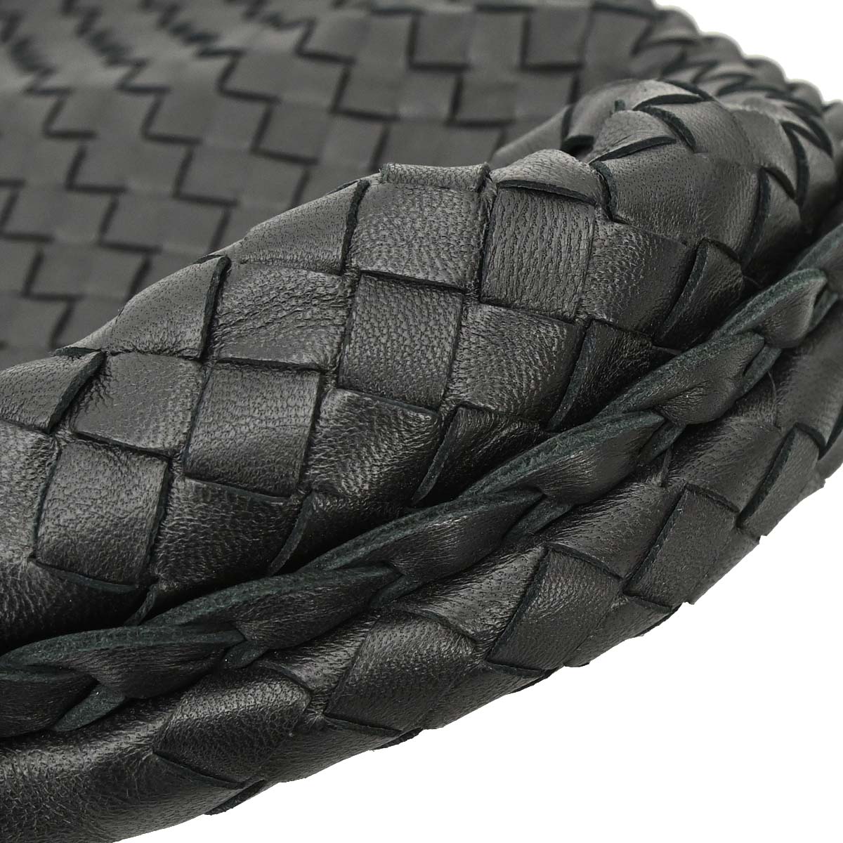 Bottega Veneta Black Lambskin Intrecciato Hobo Handbag