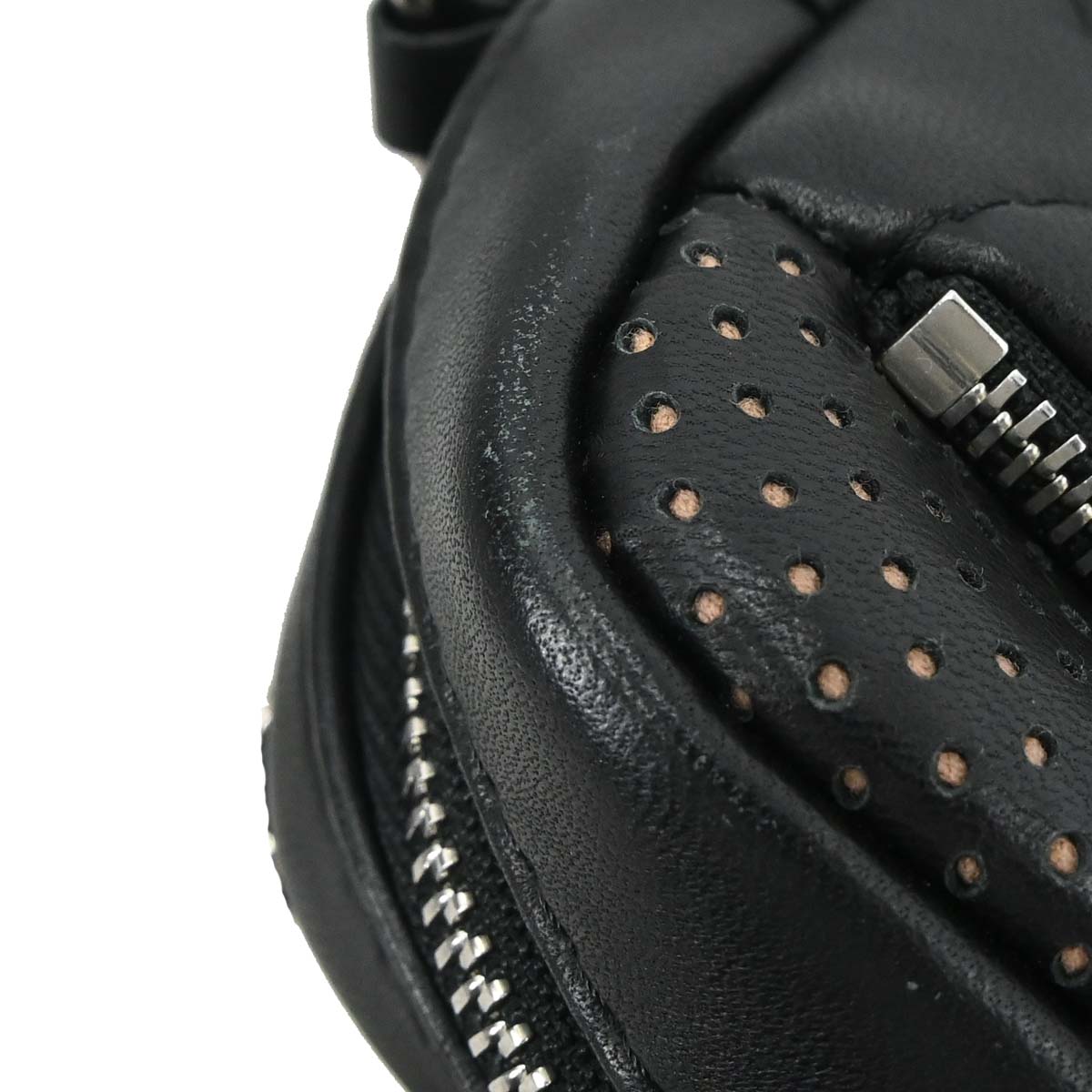 Chanel Black Perforated Lambskin Ultra Pocket Camera Bag