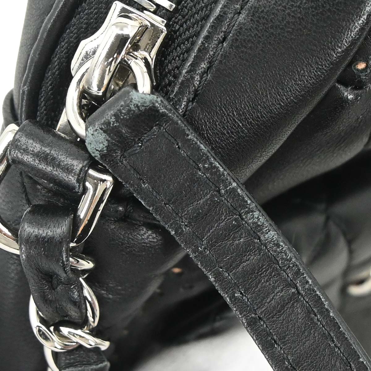 Chanel Black Perforated Lambskin Ultra Pocket Camera Bag