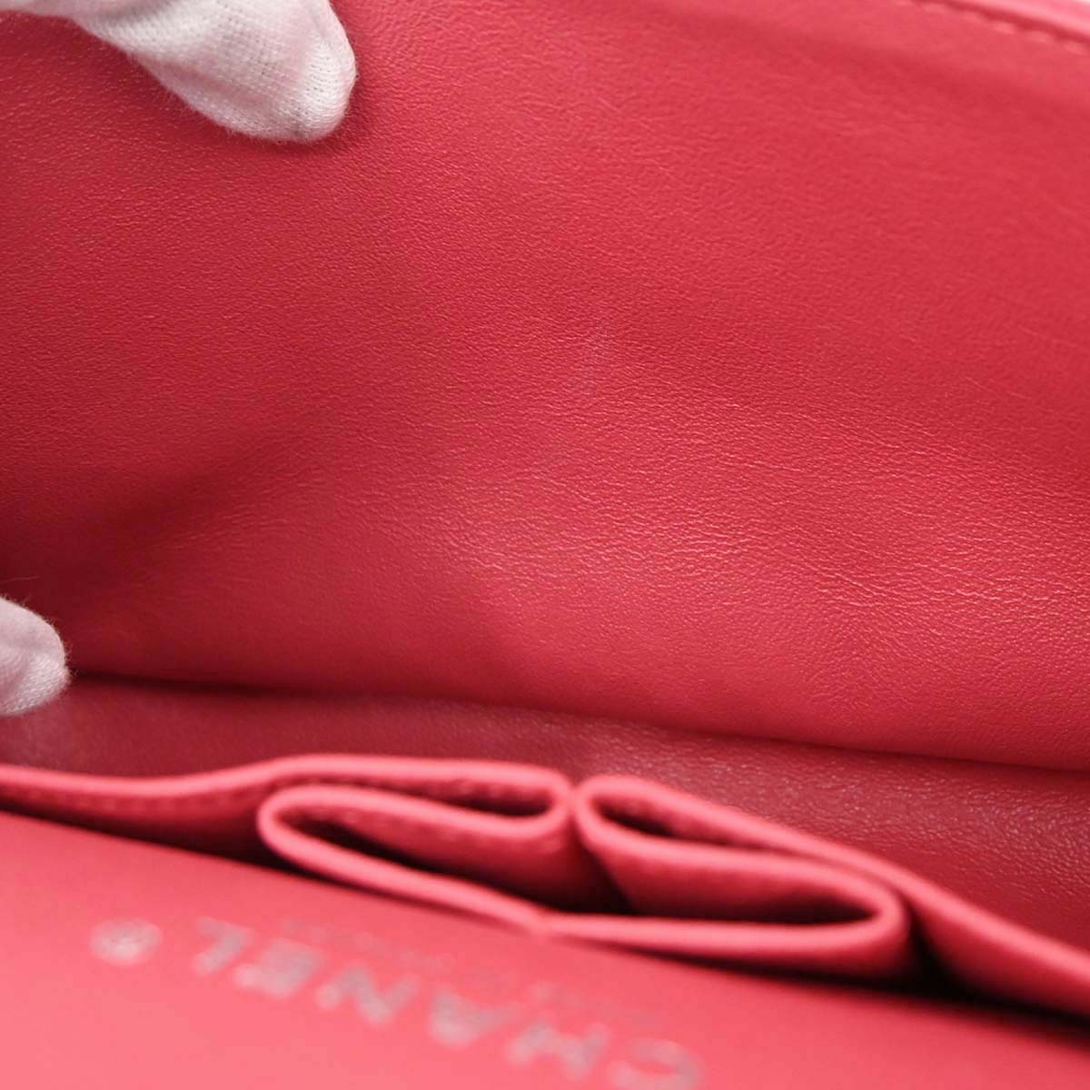 Chanel Red Caviar Skin Medium Classic Double Flap Shoulder Bag