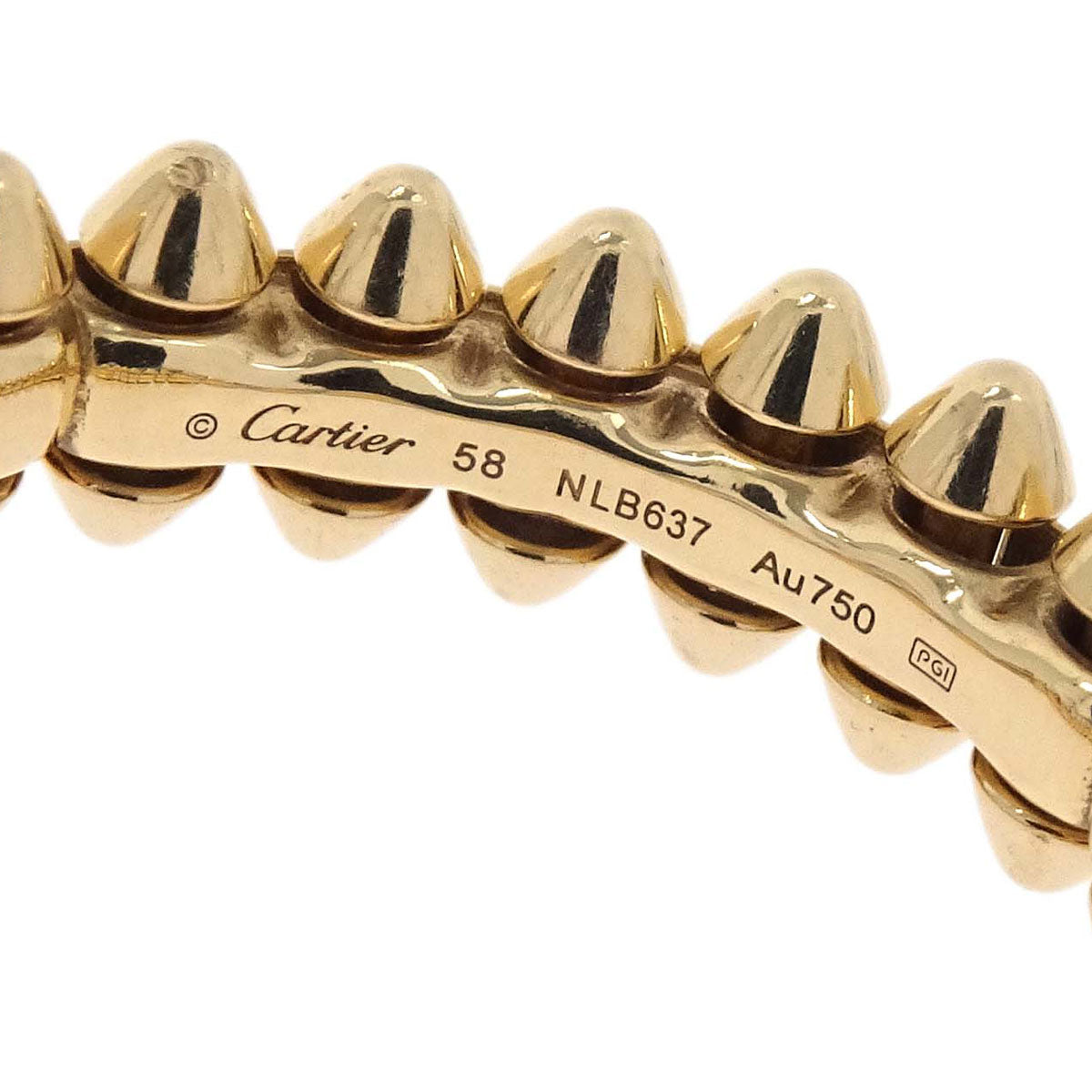Cartier Clash Ring NLB637 Au750 Gold #58 #57 Jewelry