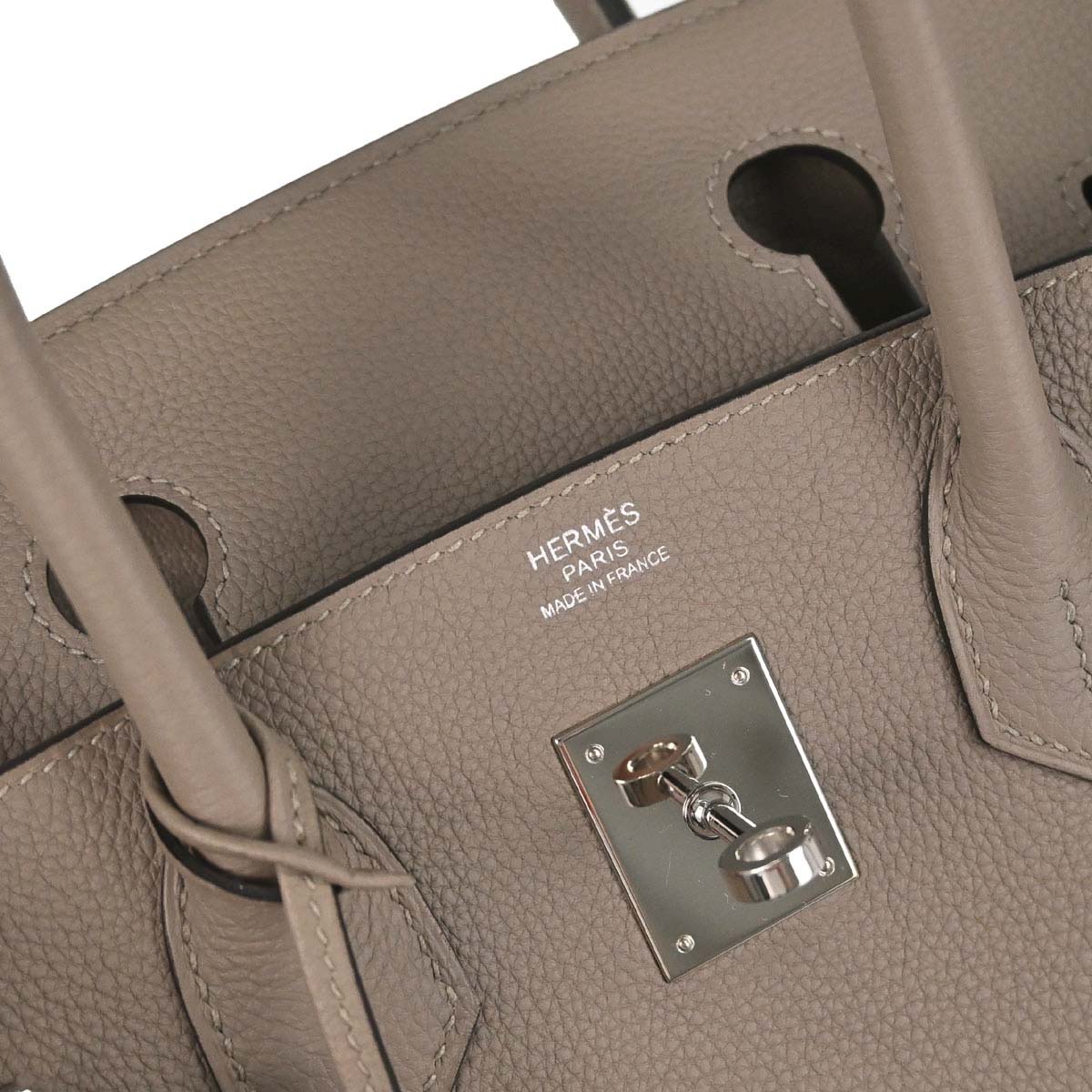 Hermes Gris Asphalt Togo Birkin 30 Handbag