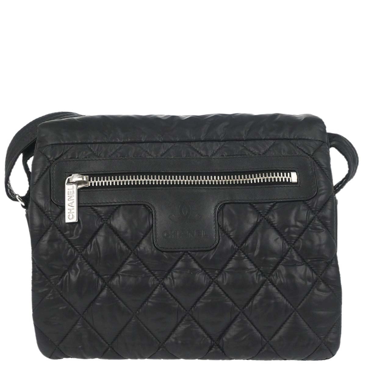 Chanel Black Quilted Nylon Coco Cocoon Messenger Shoulder Bag
