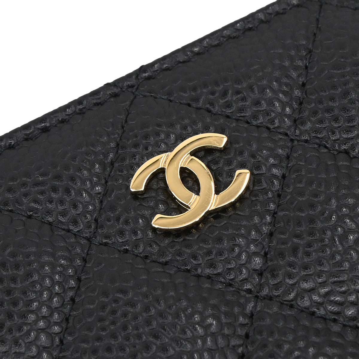 Chanel Black Caviar Skin Bifold Long Wallet
