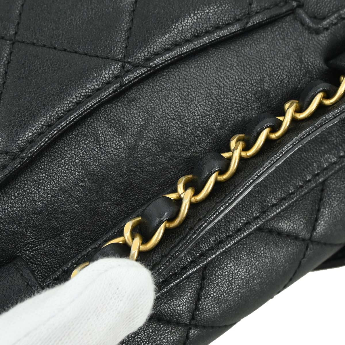 Chanel 2019 Black Lambskin Dix-Neuf 19 Waist Bum Bag