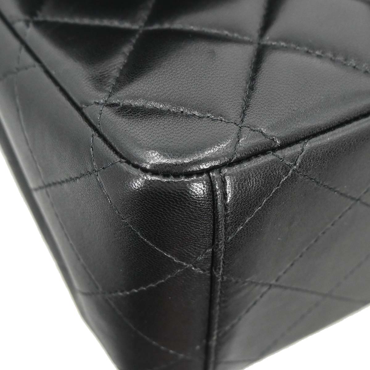 Chanel 2012 Black Lambskin Maxi Classic Double Flap Shoulder Bag