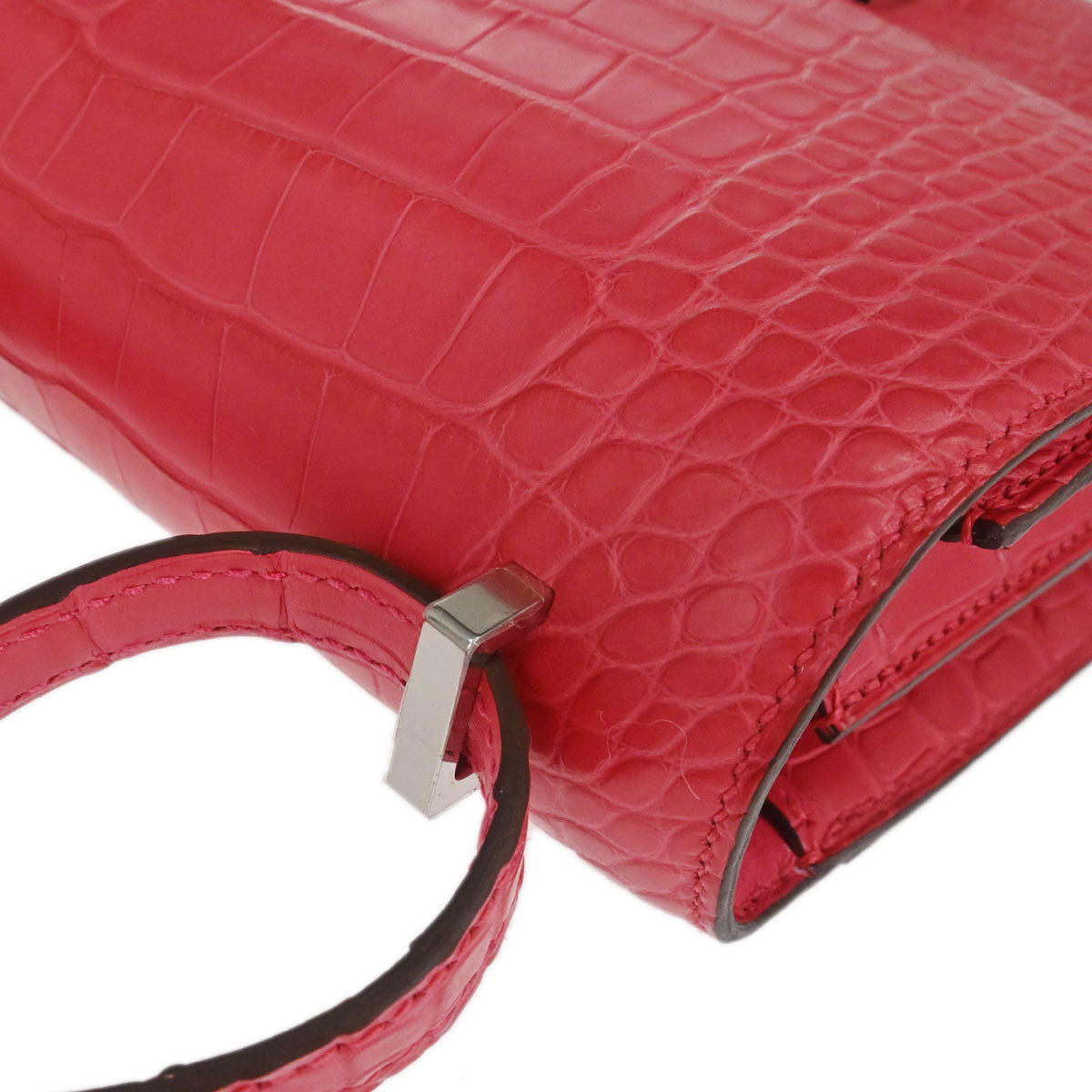 Hermes * Rose Extreme Alligator Constance 18 Shoulder Bag