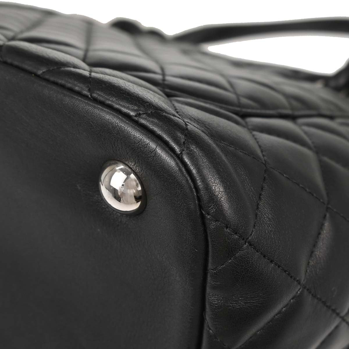 Chanel Black Calfskin Cambon Ligne Tote Handbag