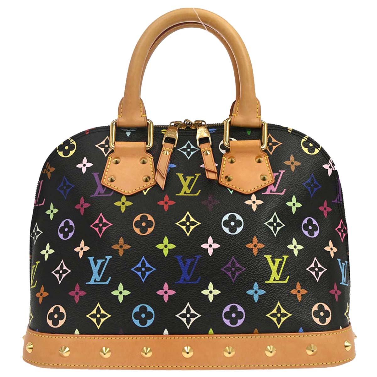 Louis Vuitton Black Monogram Multicolor Alma PM Handbag M40444
