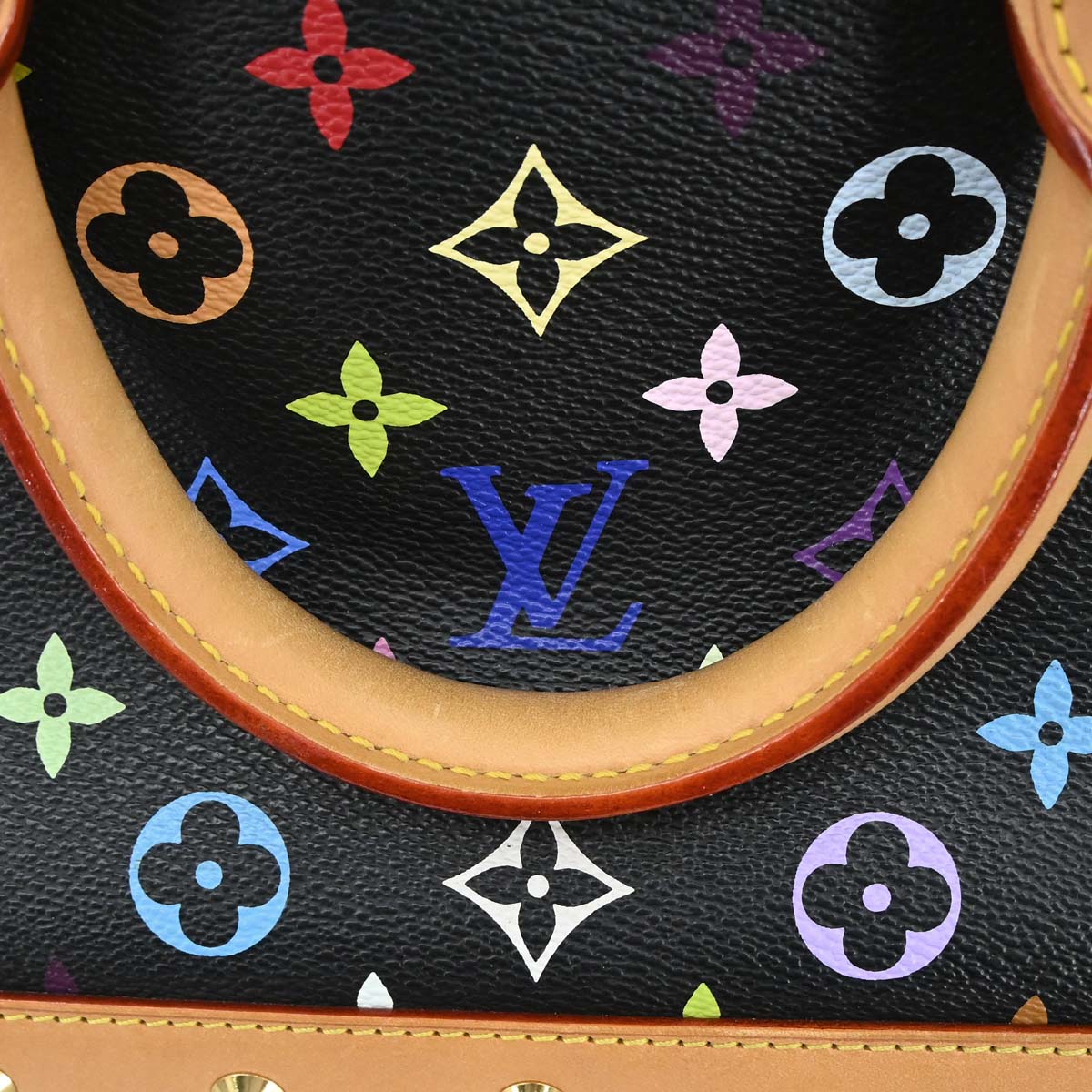 Louis Vuitton Black Monogram Multicolor Alma PM Handbag M40444