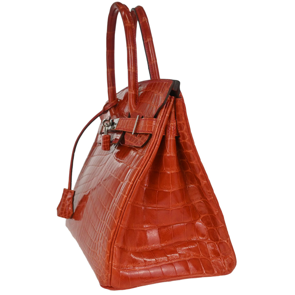 Hermes * Rouge Pivoine Niloticus Birkin 30 Handbag