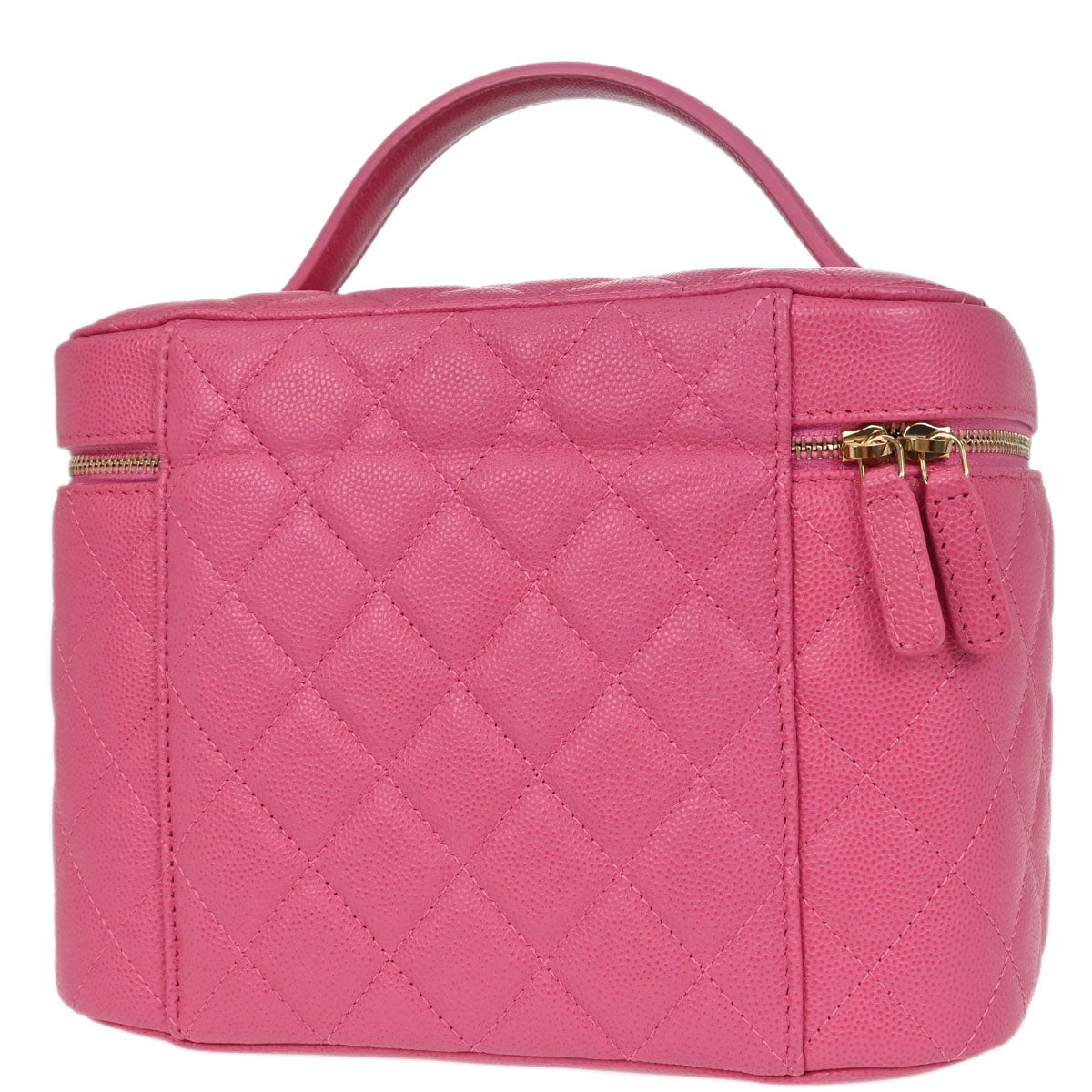 Chanel 2019 Pink Caviar Skin Vanity Handbag