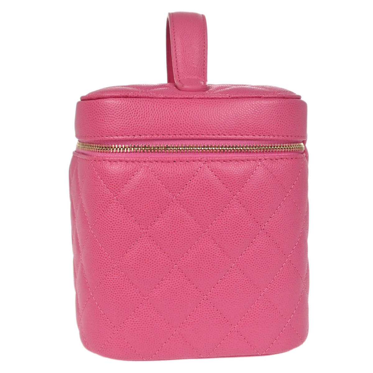 Chanel 2019 Pink Caviar Skin Vanity Handbag
