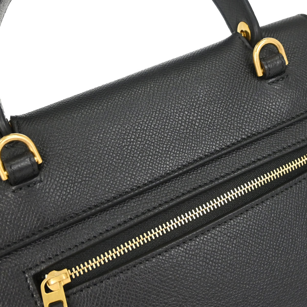 Celine Black Leather Belt Bag Micro 2way Shoulder Handbag