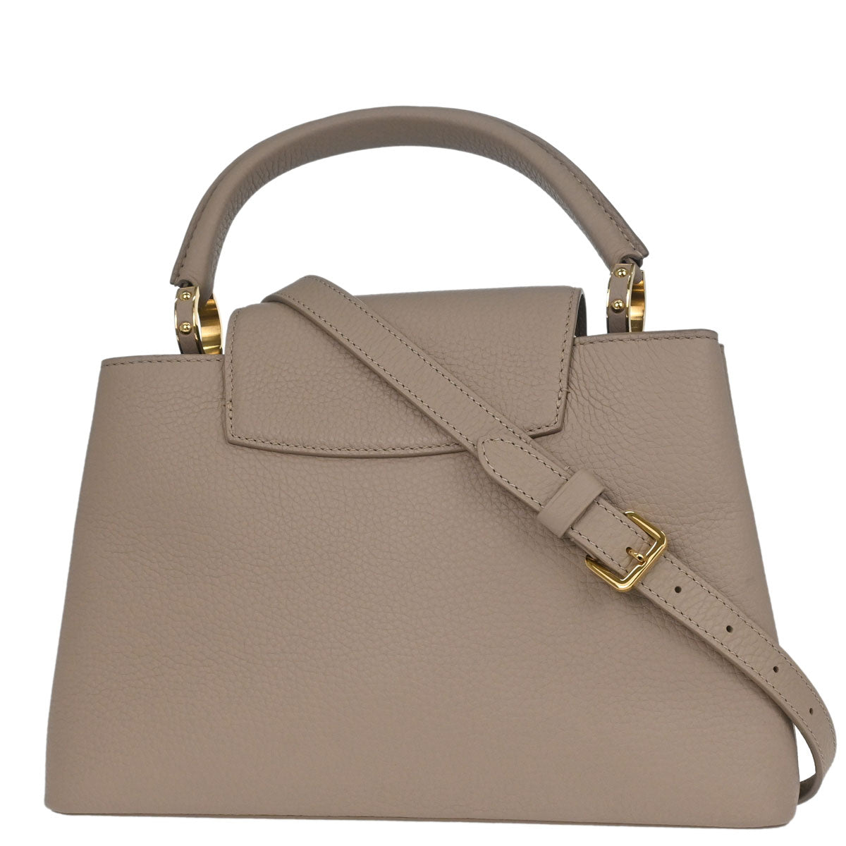 Louis Vuitton Beige Leather Capucines MM 2way Shoulder Handbag M52396