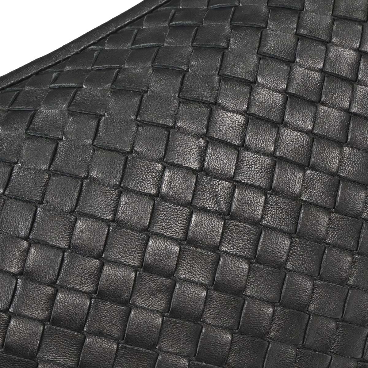 Bottega Veneta Black Lambskin Intrecciato Hobo Handbag