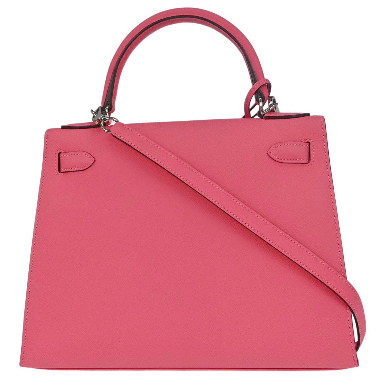 Hermes Rose Azalee Epsom Kelly 28 Sellier 2way Shoulder Handbag