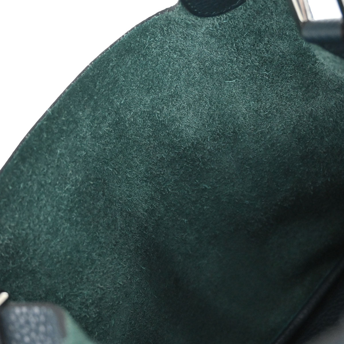 Hermes Vert Cypre Taurillon Clemence Picotin Lock 18 PM Handbag