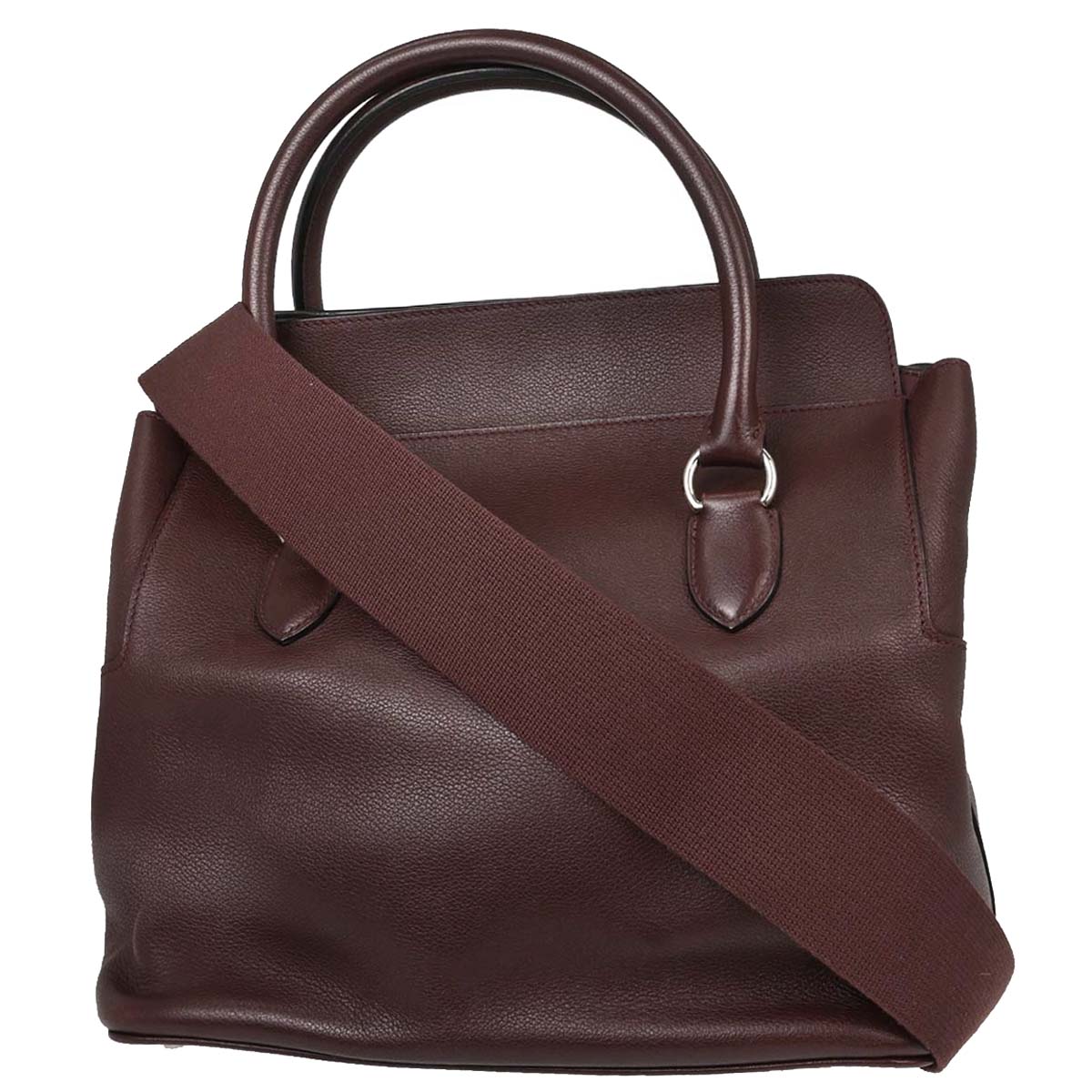 Hermes Bordeaux Evercolor Toolbox 26 2way Shoulder Handbag