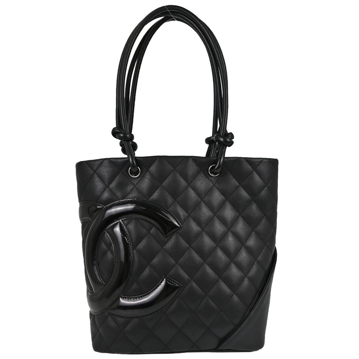 Chanel 2012 Black Calfskin Cambon Ligne Tote Handbag