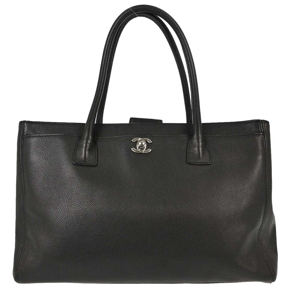 Chanel 2012-2013 Black Calfskin Executive Cerf Tote Bag
