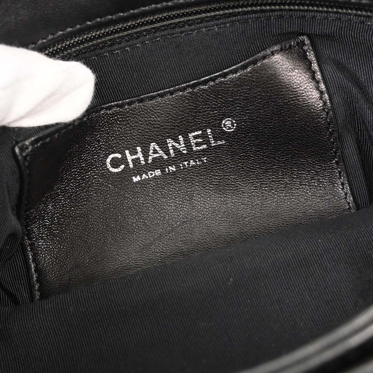 Chanel 2010-2011 Black Patent Leather Small Just Bowling Mademoiselle Handbag