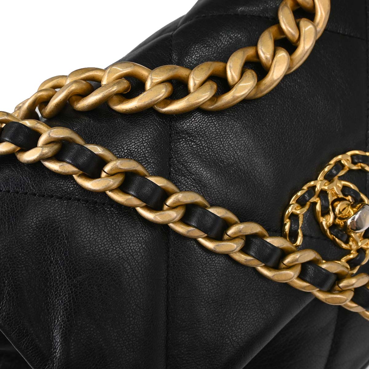 Chanel Black Lambskin Dix-neuf 19 Flap 2way Shoulder Handbag