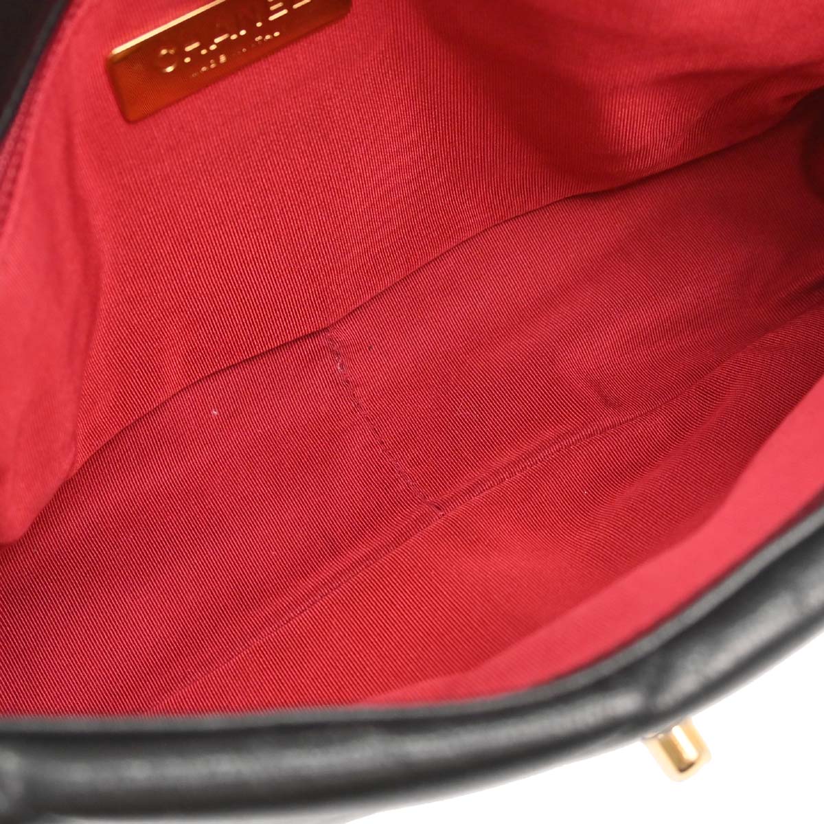 Chanel Black Lambskin Dix-neuf 19 Flap 2way Shoulder Handbag