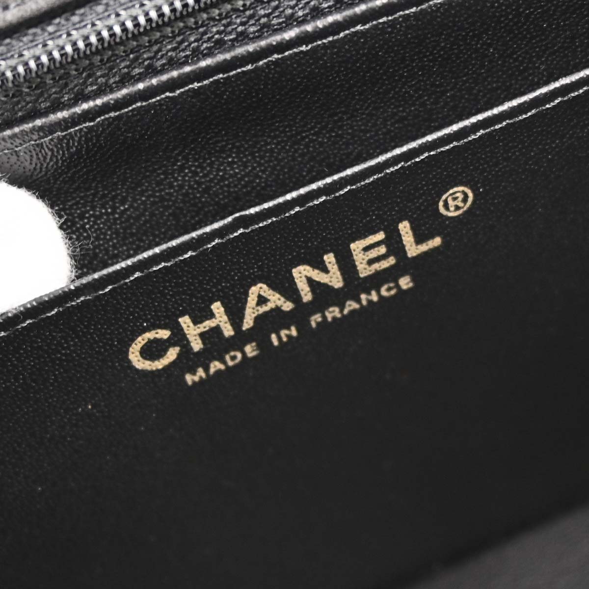 Chanel Black Lambskin Mini Classic Square Flap Shoulder Bag 17