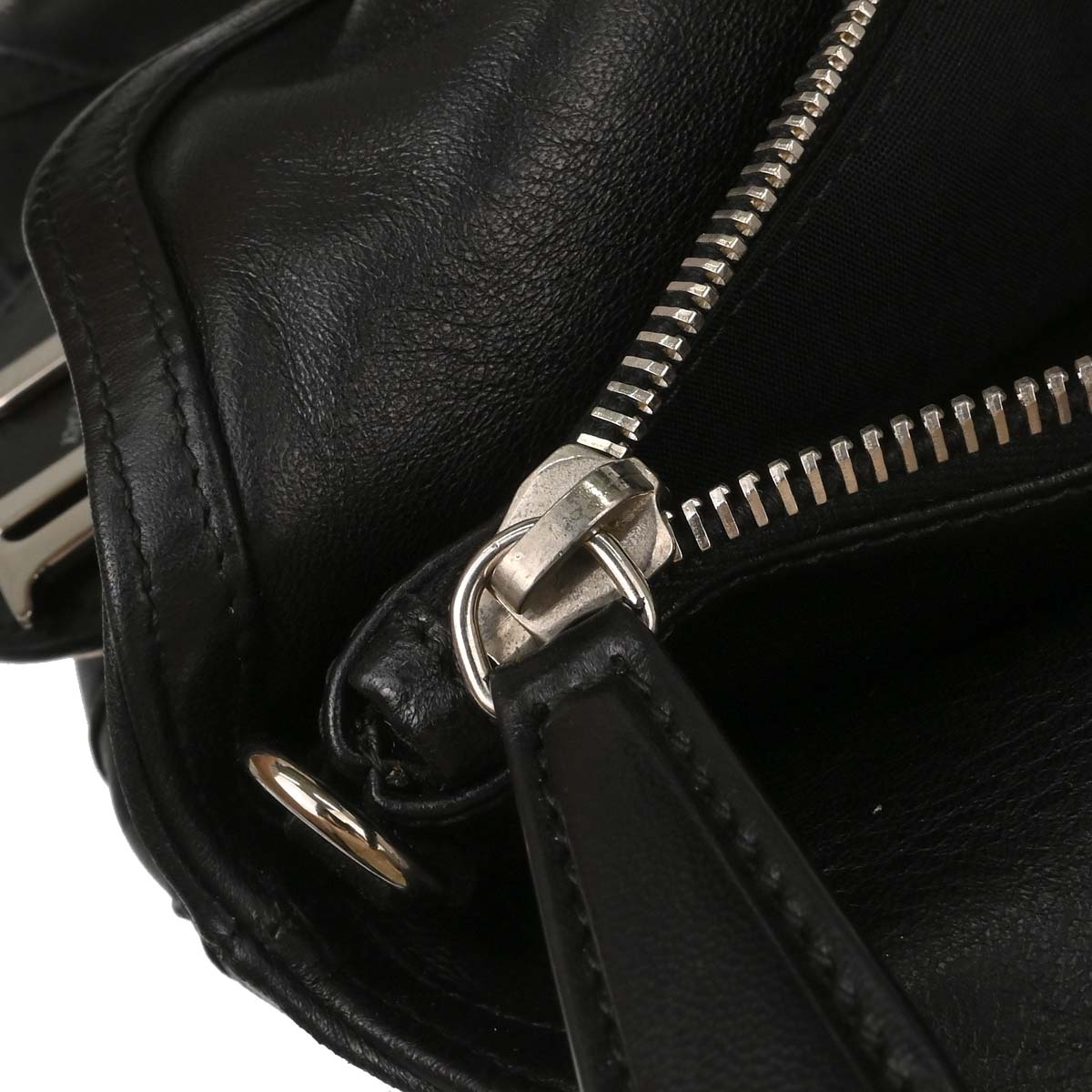 Christian Dior Black Lambskin Cannage Granville 2way Shoulder Handbag