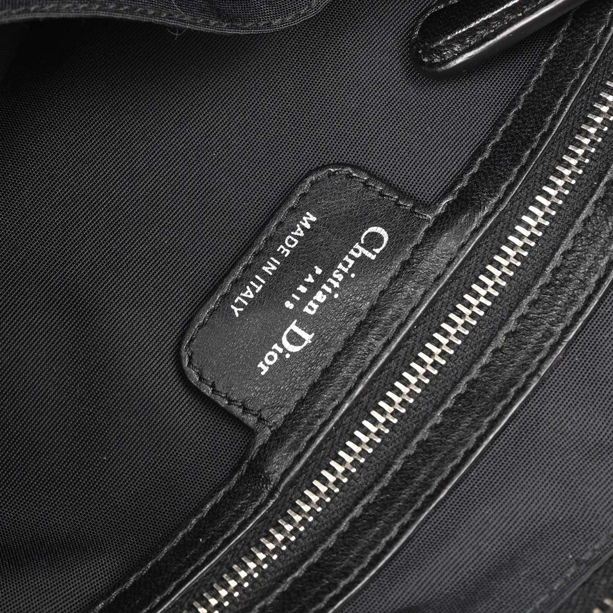 Christian Dior Black Lambskin Cannage Granville 2way Shoulder Handbag