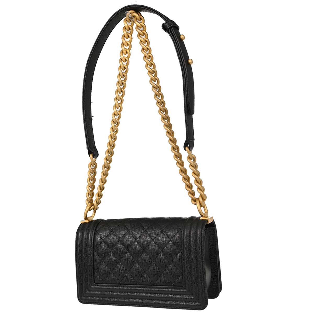 Boy Chanel 2018 Black Caviar Skin Small Chain Shoulder Bag