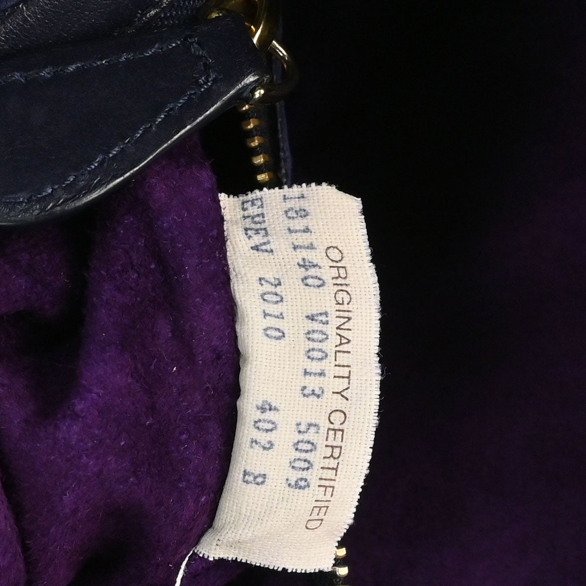 Bottega Veneta Navy Lambskin Intrecciato Hobo Handbag