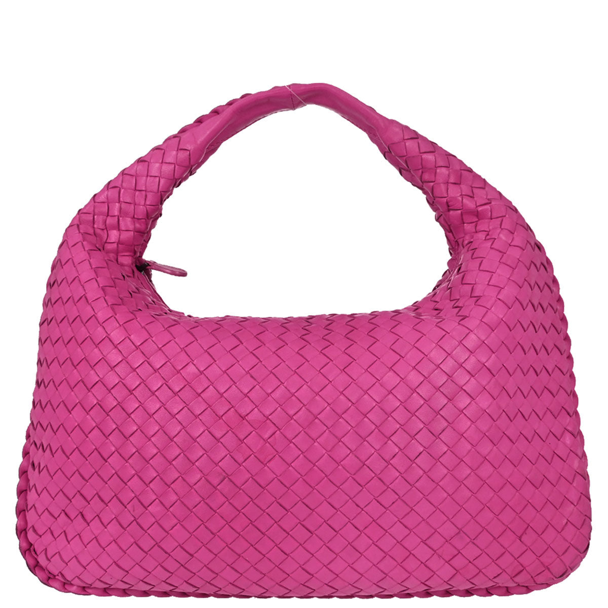 Bottega Veneta Pink Lambskin Intrecciato Hobo Handbag