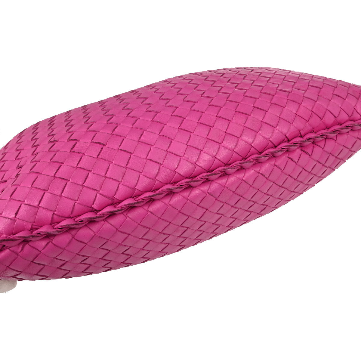 Bottega Veneta Pink Lambskin Intrecciato Hobo Handbag