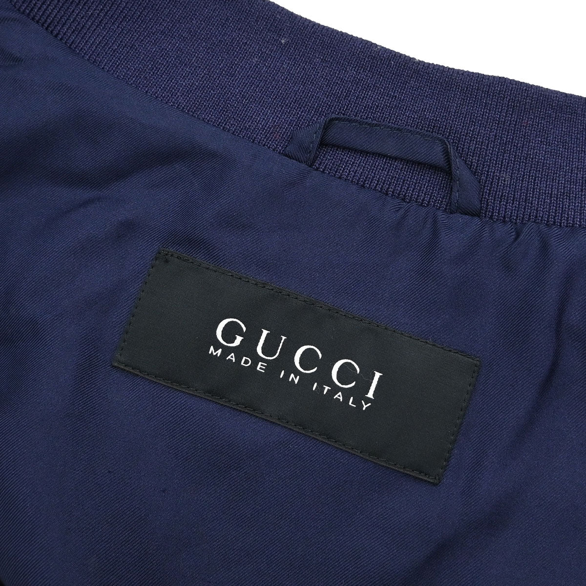 Gucci 2013 Zip Up Silk Jacket Navy #58