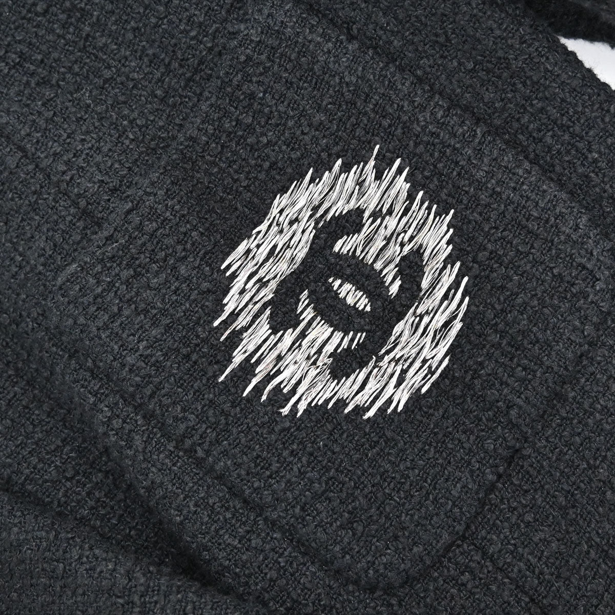 Chanel 2012 Double Breasted Jacket Tweed Black #34