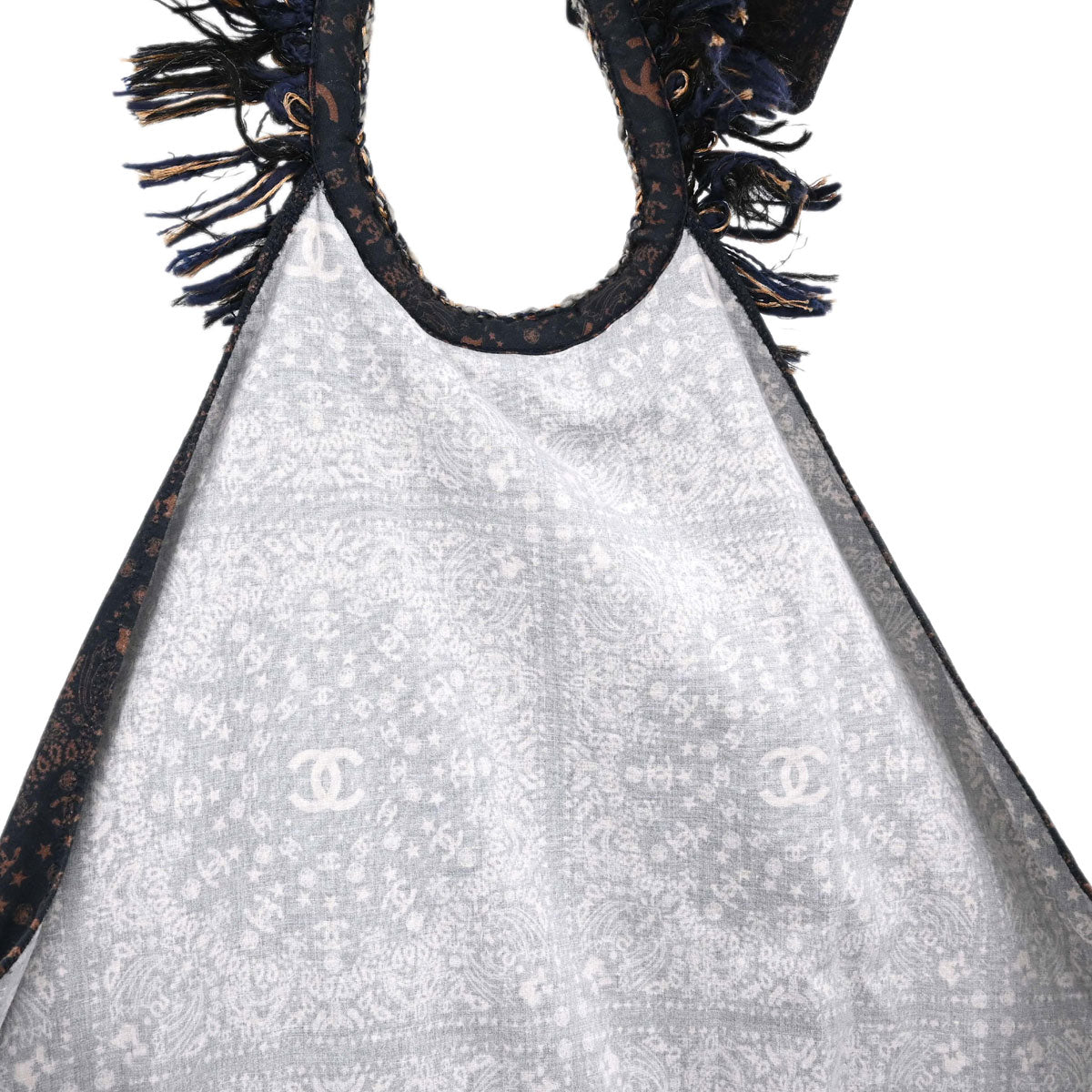 Chanel 2014 Paisley Halter Dress Navy #36