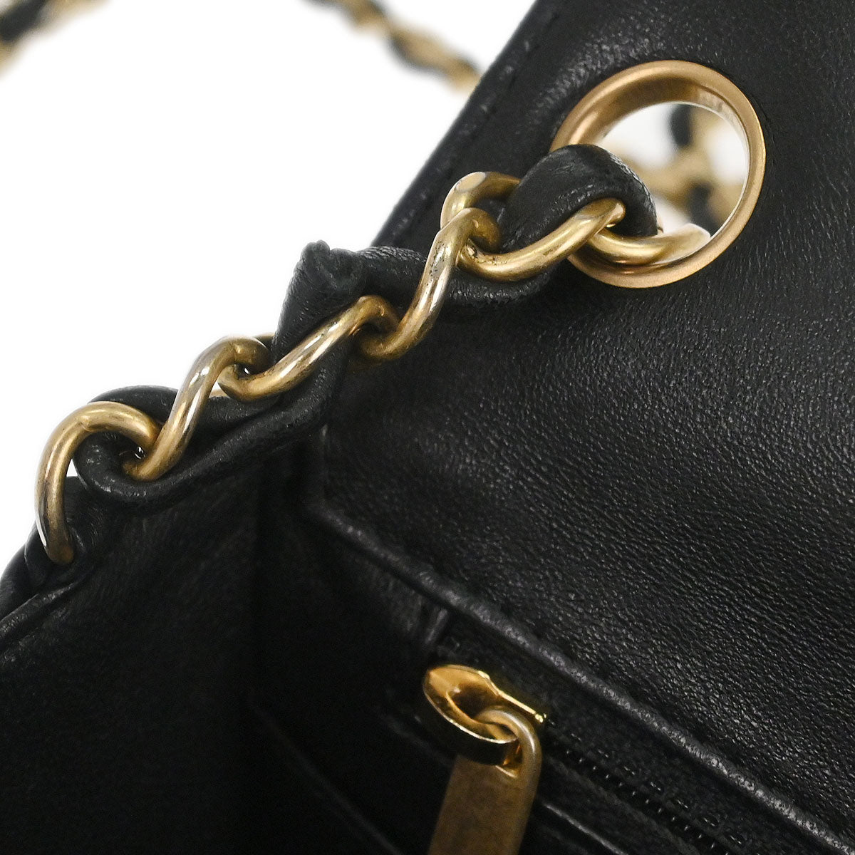 Chanel 2019 Black Lambskin Chevron Mini Classic Square Flap Shoulder Bag 17