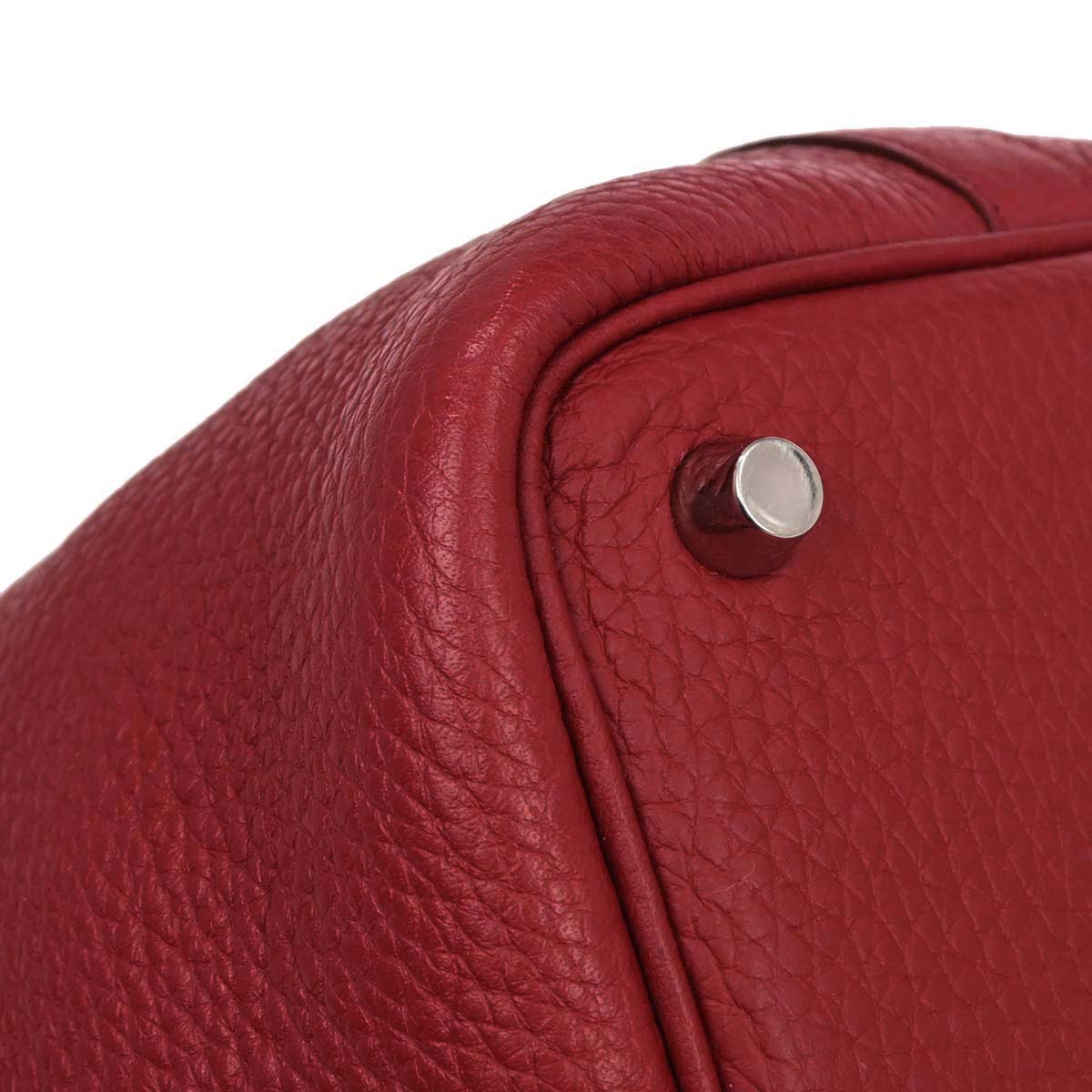 Hermes Rouge Garance Taurillon Clemence Picotin Lock 18 PM Handbag