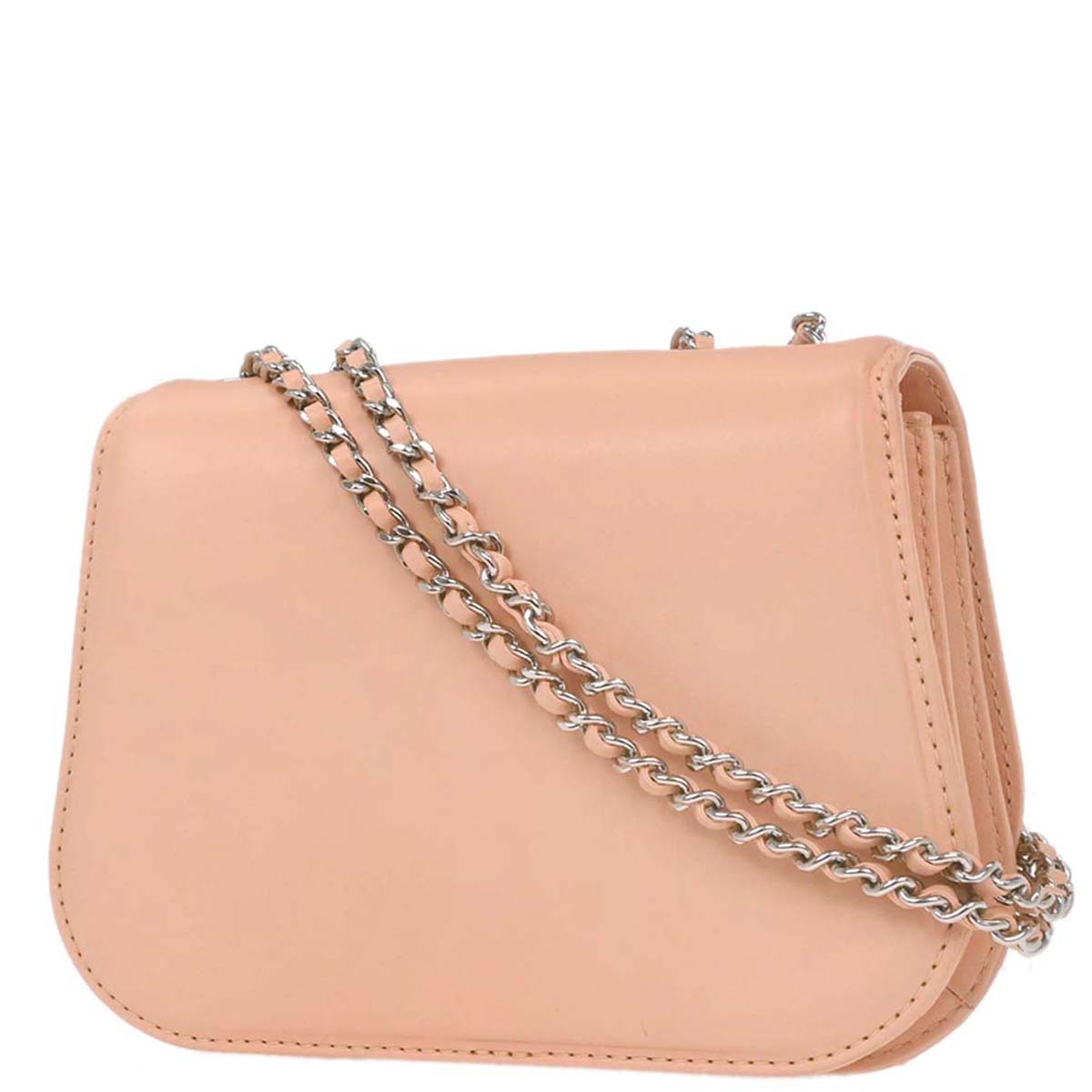 Chanel Beige Calfskin Braided Chic Flap Bag Shoulder Bag