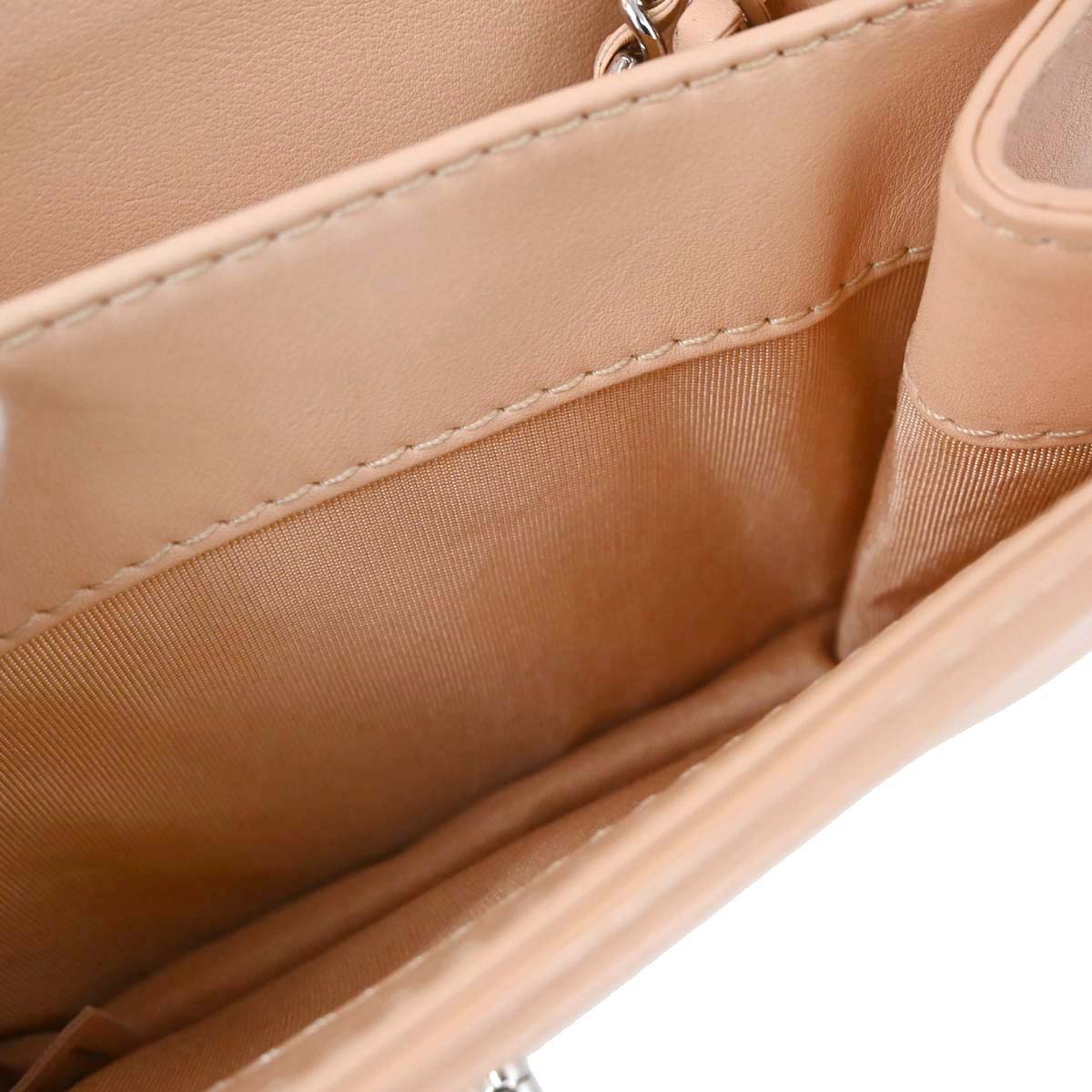 Chanel Beige Calfskin Braided Chic Flap Bag Shoulder Bag