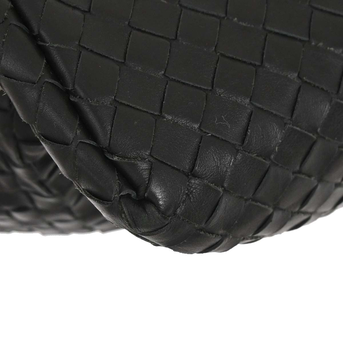 Bottega Veneta Black Lambskin Intrecciato Tote Bag