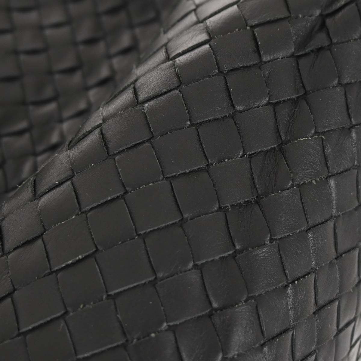 Bottega Veneta Black Lambskin Intrecciato Tote Bag