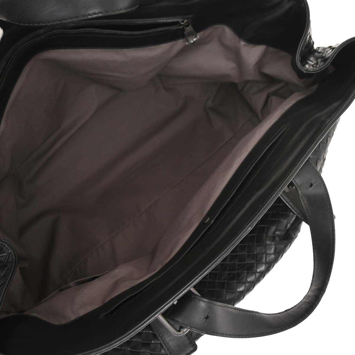 Bottega Veneta Black Lambskin Intrecciato Tote Bag